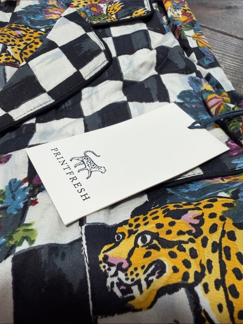 MacKenzie-Childs x Print Fresh Eco Satin SoHo Set in Bagheera print - Picture 13 of 14